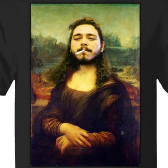 Post Malone Mona Lisa Smoking Retro Music Fan Collector Classic Street Style 05 - Picture 2 of 5